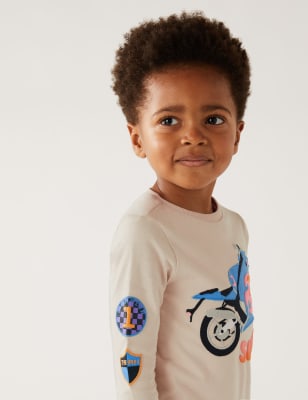 

Boys M&S Collection Pure Cotton Motorbike Top (2-8 Yrs) - Grey Mix, Grey Mix