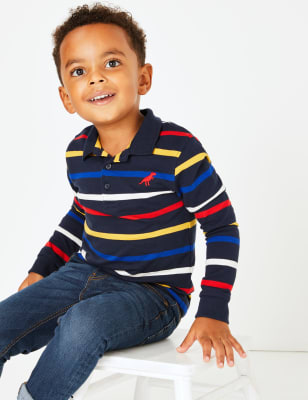 Polo 100&nbsp;% coton &agrave; rayures (du 3&nbsp;mois au 7&nbsp;ans)