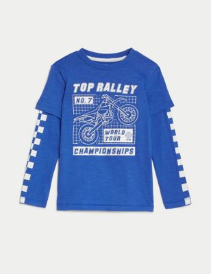 Pure Cotton Motorbike Graphic Top (2-8 Yrs)
