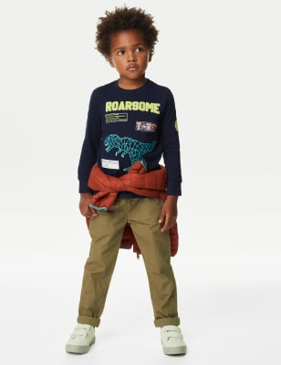 

Boys M&S Collection Pure Cotton Dinosaur Top (2-8 Yrs) - Navy, Navy