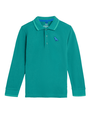 

M&S Collection Polo 100% algodón de dinosaurios (2-7 años) - Jade, Jade