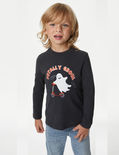 Halloween Glow in the Dark Ghost Top (2-8 Yrs)