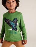 Cotton Embroidered Eagle Top