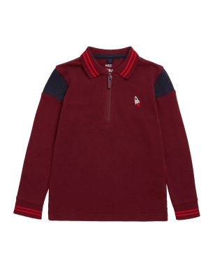 

Boys M&S Collection Pure Cotton Rocket Polo Shirt (2-7 Yrs) - Burgundy, Burgundy