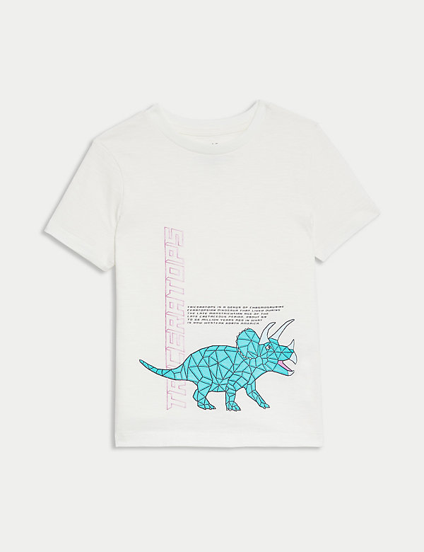 T-shirt 100&nbsp;% coton à motif dinosaure (du 2 au 8&nbsp;ans) - BE