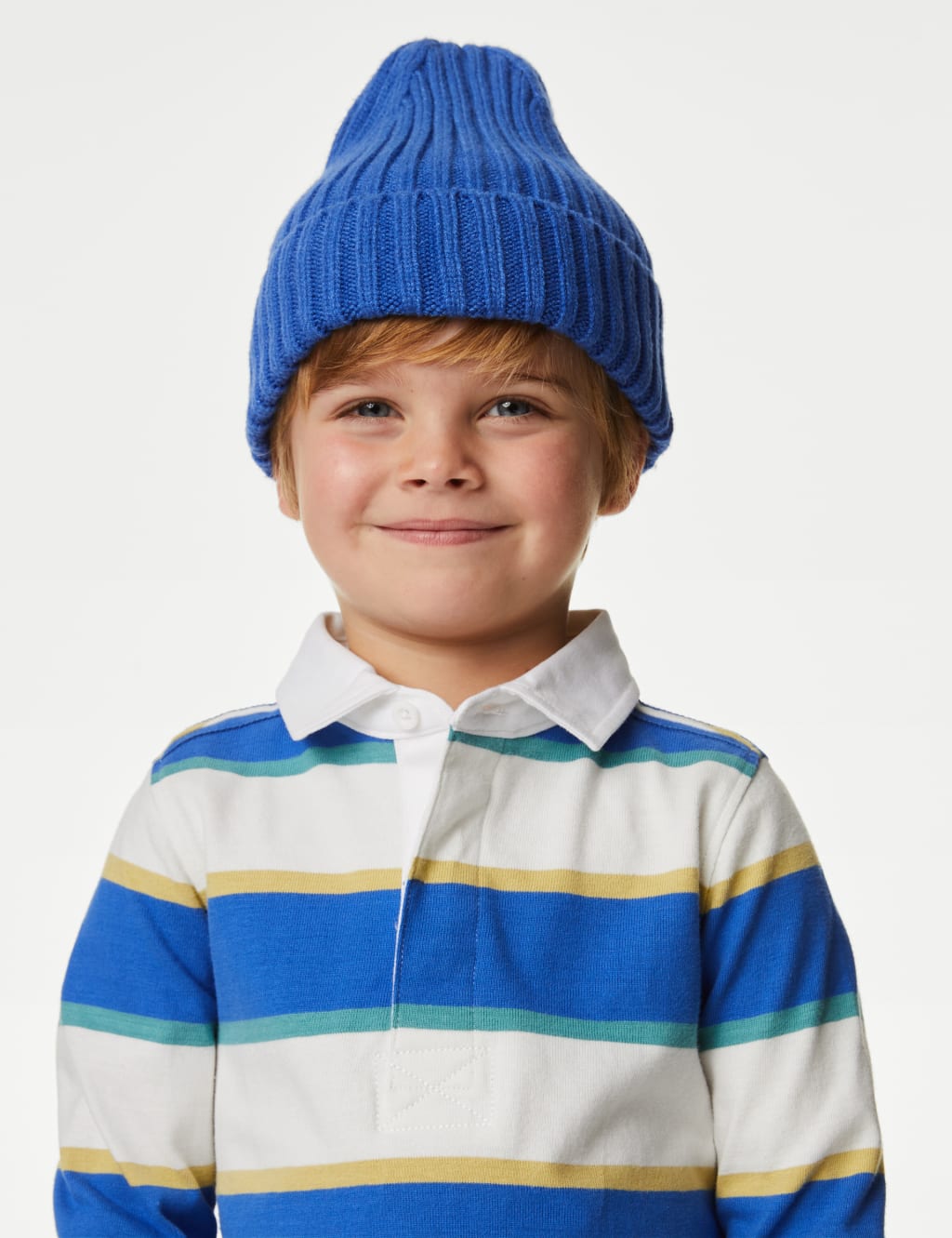 Pure Cotton Striped Rugby Shirt (2-8 Yrs) image 3