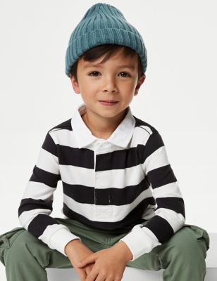 Pure Cotton Striped Rugby Shirt (2-8 Yrs)