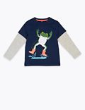 Cotton Embroidered Frog Top (2-7 Yrs)