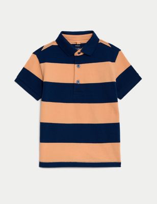 Pure Cotton Striped Polo Shirt (2-8 Yrs)