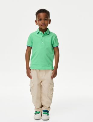 

Boys M&S Collection Pure Cotton Polo Shirt (2-8 Yrs) - Green, Green