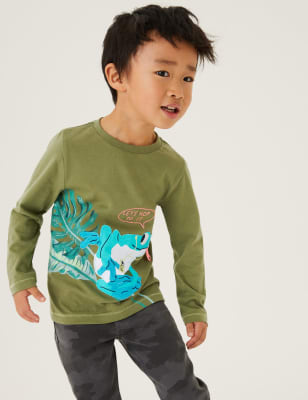 

Boys M&S Collection Pure Cotton Appliqué Frog Top (2-7 Yrs) - Khaki, Khaki