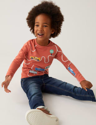 

Boys M&S Collection Pure Cotton Racing Car Top (2-8 Yrs) - Orange Mix, Orange Mix