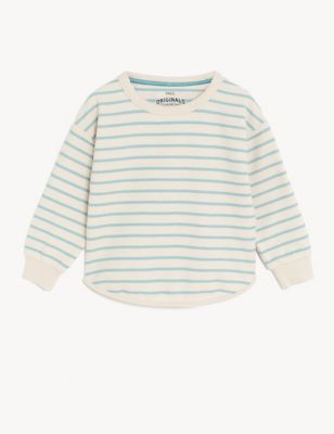 

Boys M&S Collection Cotton Rich Striped Sweatshirt (2-8 Yrs) - Aqua Mix, Aqua Mix