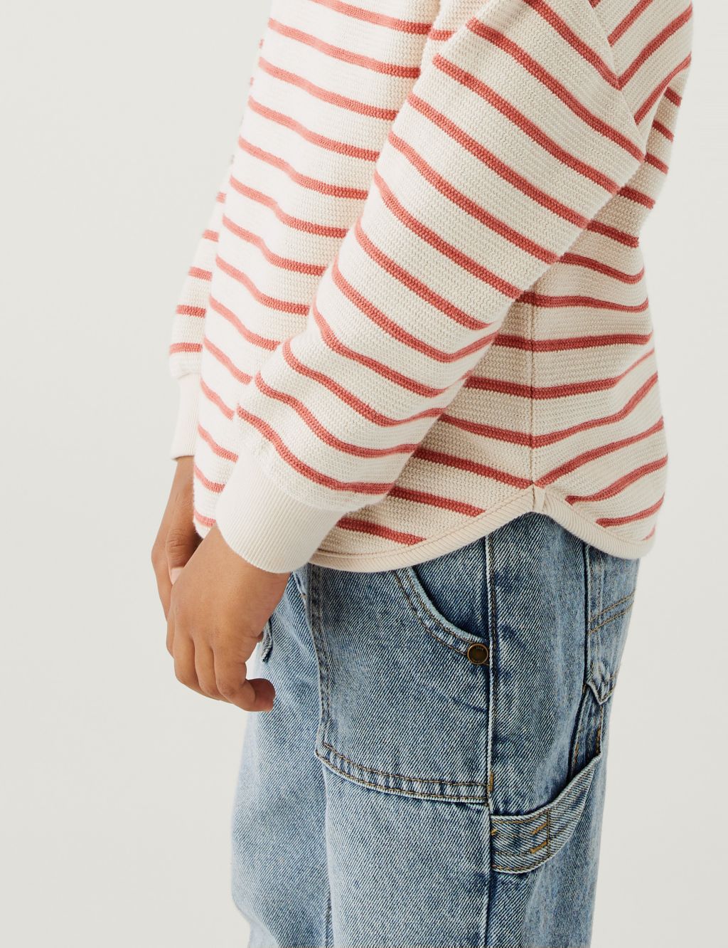 Cotton Rich Striped Sweatshirt (2-8 Yrs) image 3