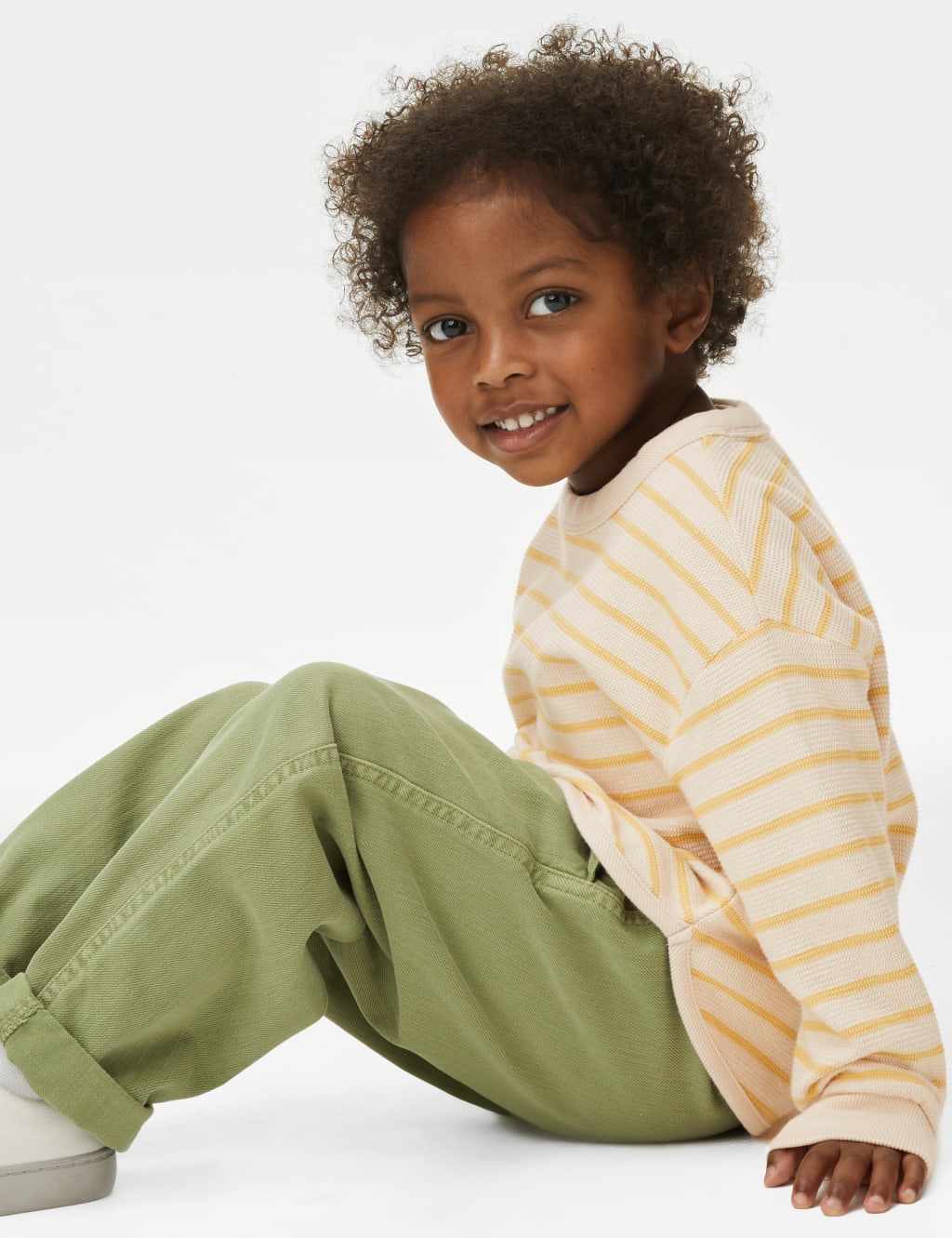 Cotton Rich Striped Sweatshirt (2-8 Yrs) image 1