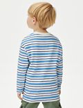 Pure Cotton Striped Have Fun Be Happy Top (2-8 Yrs)