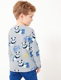 3 Pack Cotton Rich Panda Design Tops (2-7 Years)