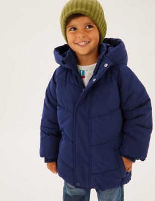 

Boys M&S Collection Stormwear™ Fleece Lined Hooded Padded Coat (2-7 Yrs) - Navy, Navy