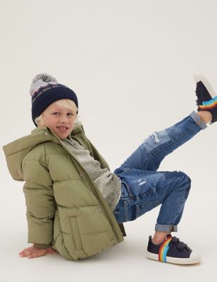 

Boys M&S Collection Stormwear™ Fleece Lined Hooded Padded Coat (2-7 Yrs) - Khaki, Khaki