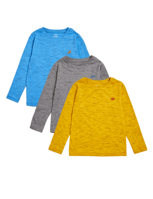 

Boys M&S Collection 3pk Cotton Rich Marl Tops (2-7 Yrs) - Multi, Multi