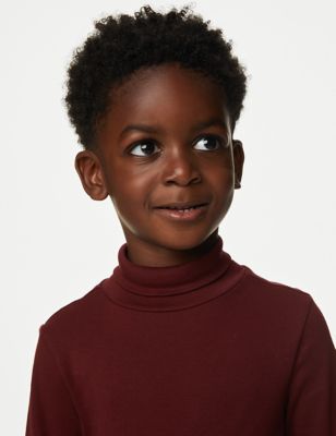 Pure Cotton Roll Neck Top (2-8 Yrs)