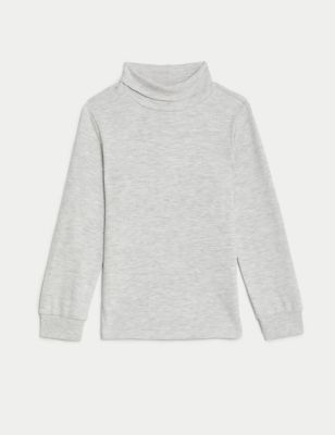 Pure Cotton Roll Neck Top (2-8 Yrs)