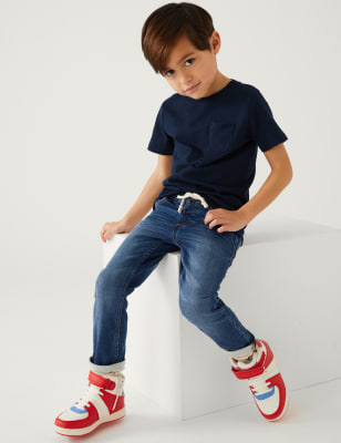 

Jeans skinny elásticos cómodos (2-7 años) - Dark Blue Denim, Dark Blue Denim