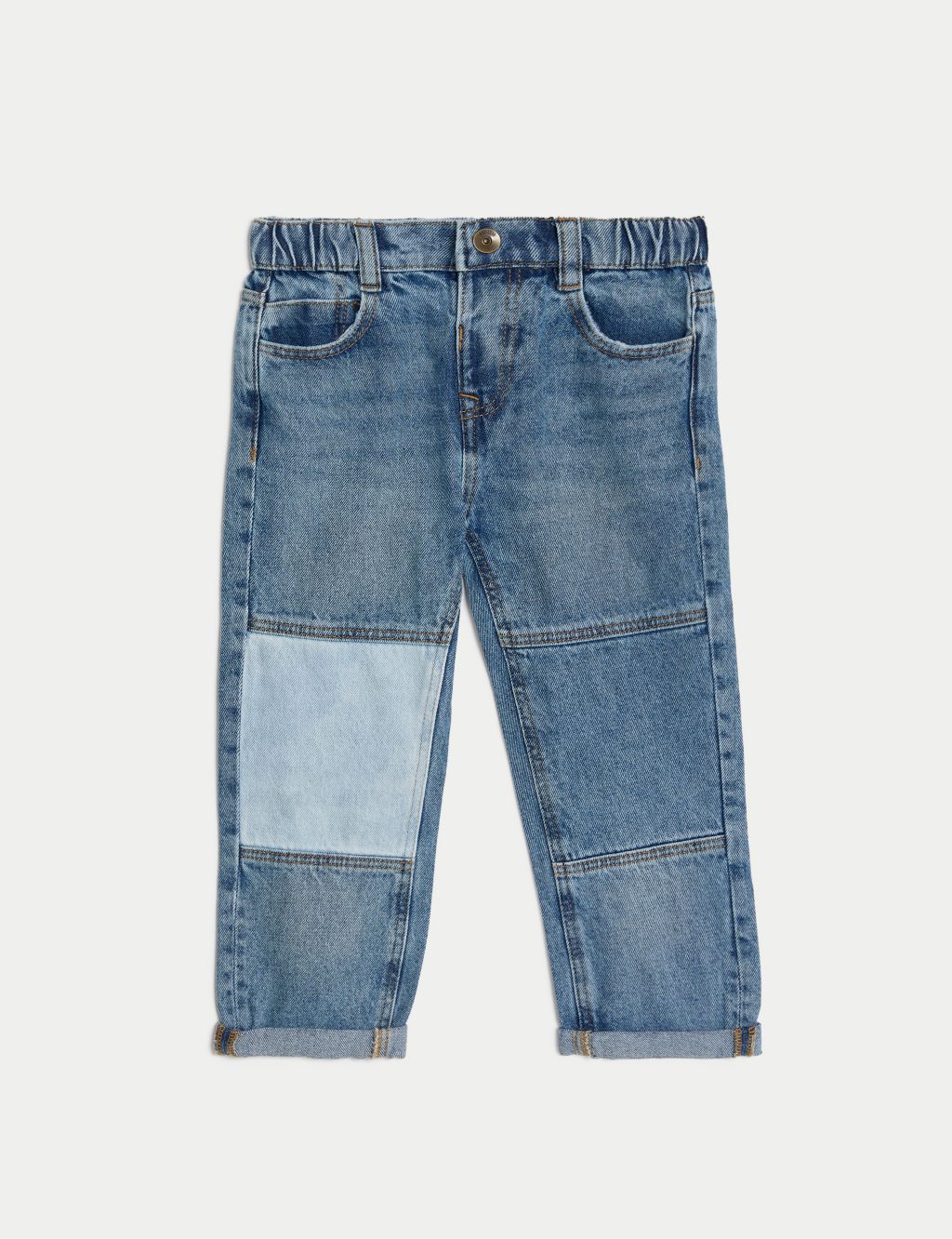 Relaxed Denim Patchwork Jeans (2-8 Yrs) image 2