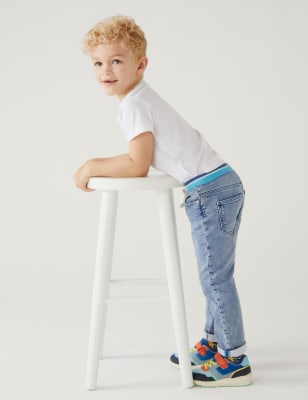 

M&S Collection Normal geschnittene Denim-Jeans mit Regenbogen (2-7 Jahre) - Light Denim, Light Denim