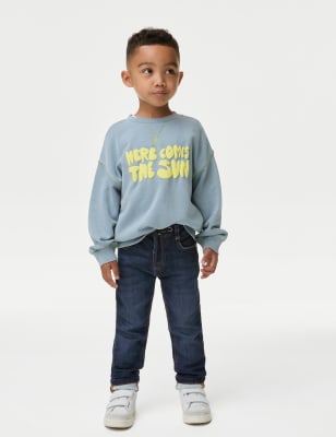 

Boys M&S Collection Regular Cotton Rich Elasticated Waist Jeans (2-8 Yrs) - Dark Denim, Dark Denim