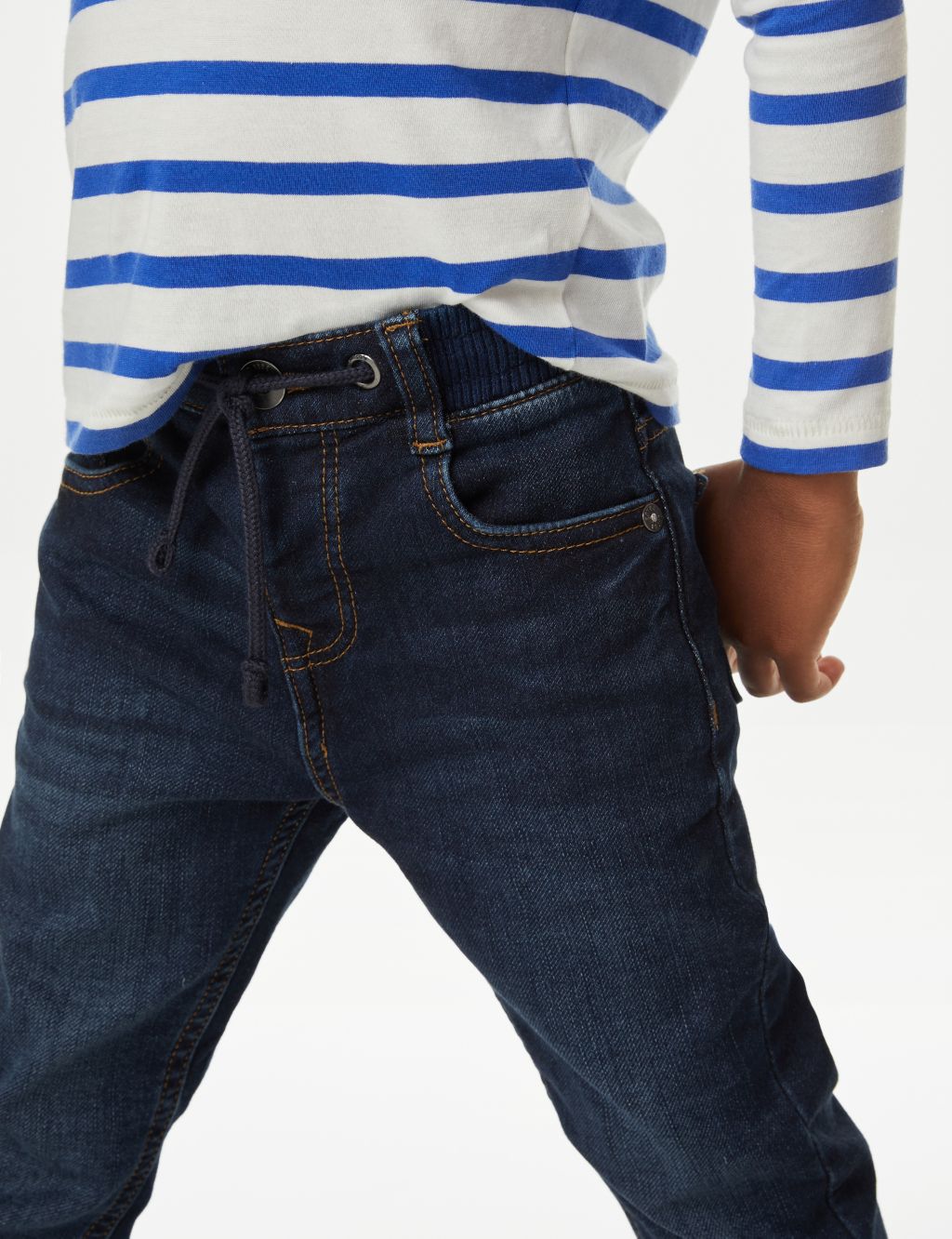Regular Cotton Rich Elasticated Waist Jeans (2-8 Yrs) image 3