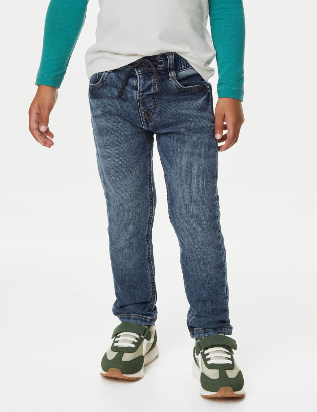 Regular Cotton Rich Elasticated Waist Jeans (2-8 Yrs) image 3