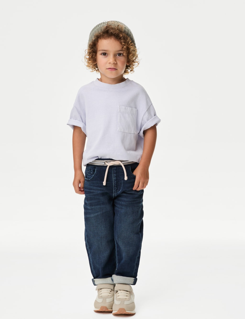 2-pack denim joggers - Black/Denim blue - Kids