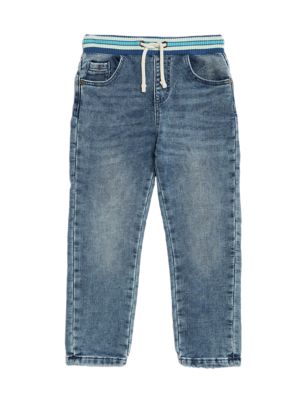 M&S Boys Regular Comfort Waist Denim Jeans (2-8 Yrs) - 3-4 Y, Denim,Dark Denim