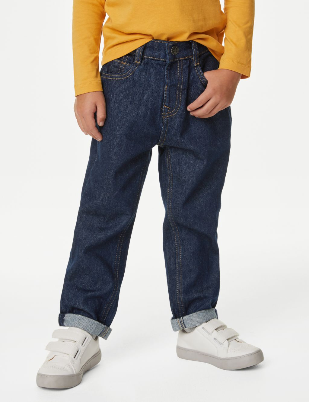 Relaxed Pure Cotton Elasticated Waist Jeans (2-8 Yrs) image 3