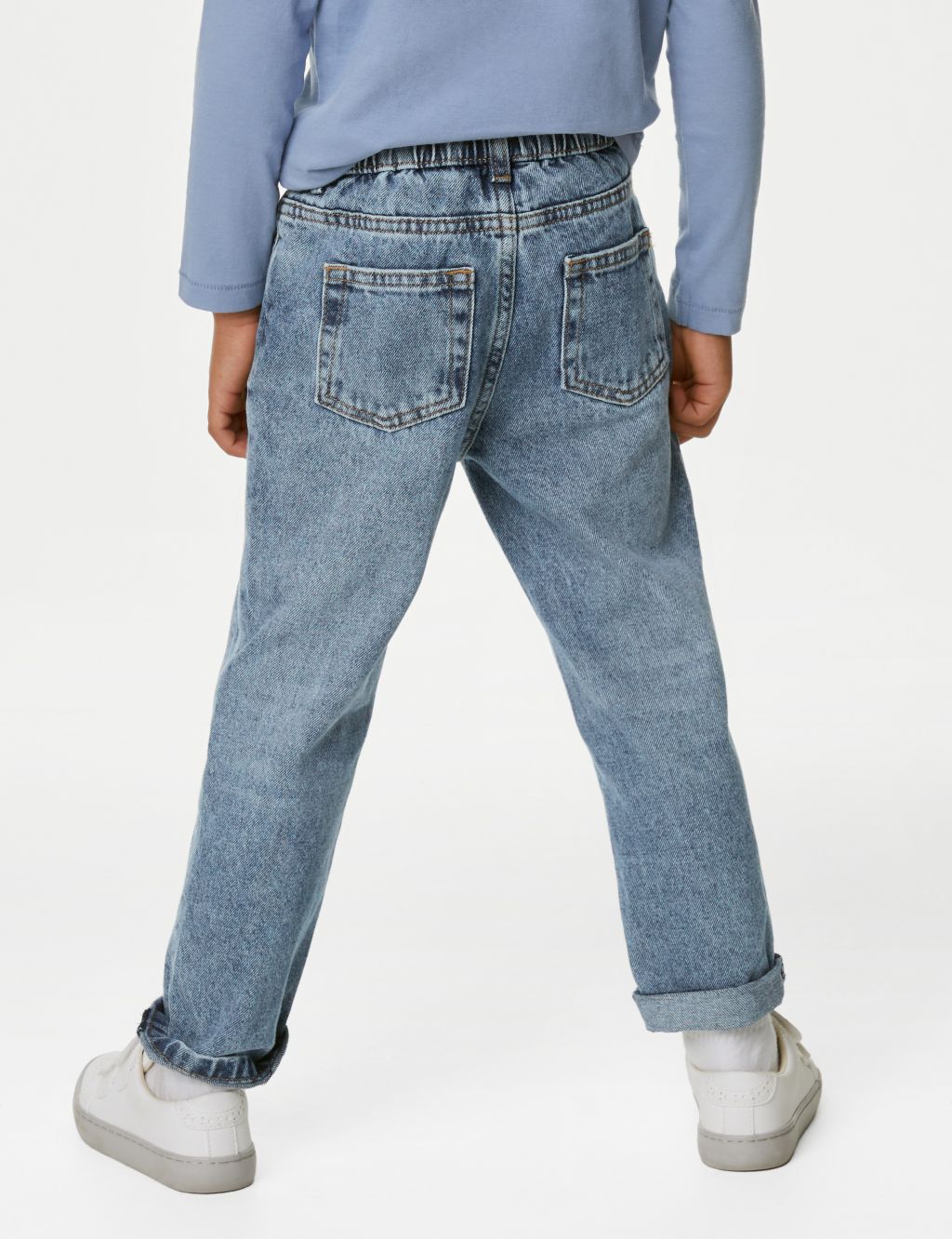 Relaxed Pure Cotton Elasticated Waist Jeans (2-8 Yrs) image 5