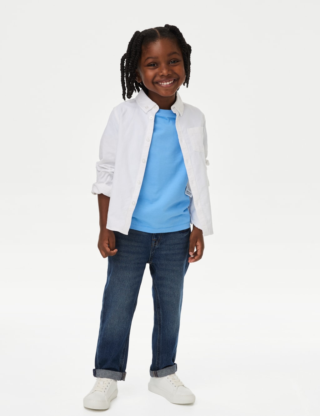 Relaxed Pure Cotton Elasticated Waist Jeans (2-8 Yrs)