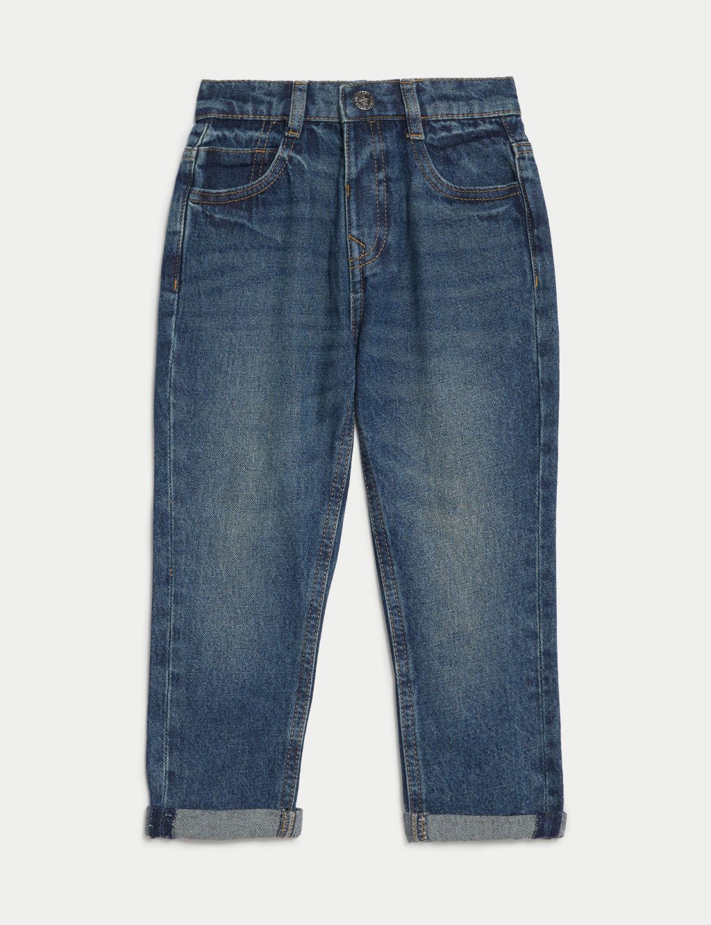 Relaxed Pure Cotton Elasticated Waist Jeans (2-8 Yrs) image 2