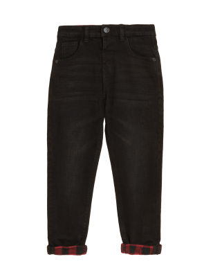 

Boys M&S Collection Skinny Cotton Rich Jeans (2-7 Yrs) - Black Denim, Black Denim