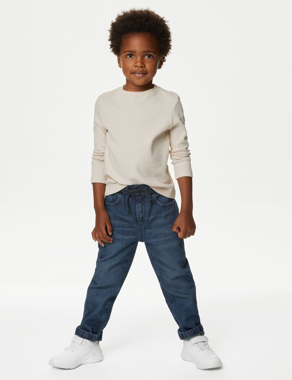 Relaxed Denim Elasticated Waist Jeans (2-8 Yrs) image 1
