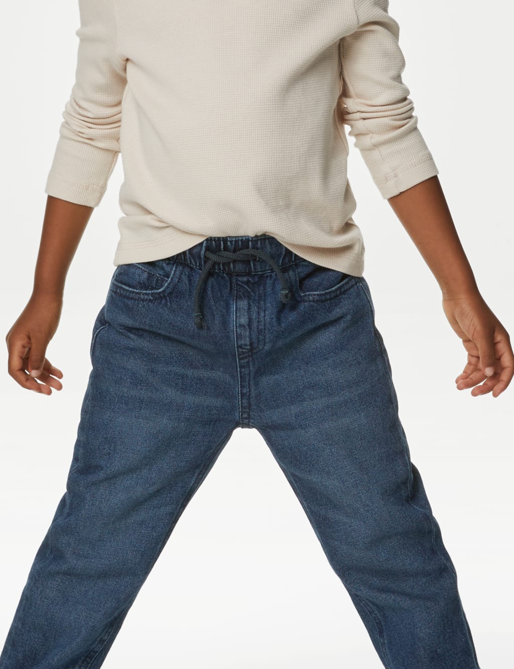 Relaxed Denim Elasticated Waist Jeans (2-8 Yrs) image 3