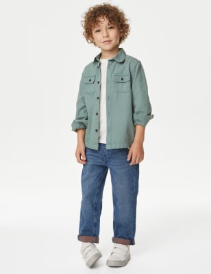 Jean en denim coupe décontractée à taille élastique (du&nbsp;2 au 8&nbsp;ans) - FR