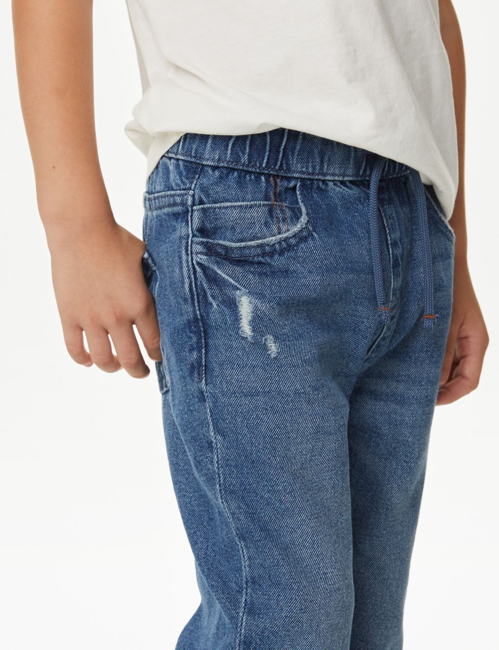 Relaxed Denim Elasticated Waist Jeans (2-8 Yrs) image 3