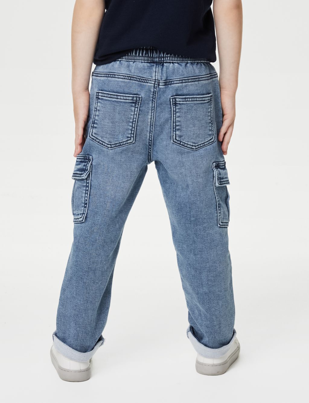 Regular Denim Cargo Jeans (2-8 Yrs) image 5