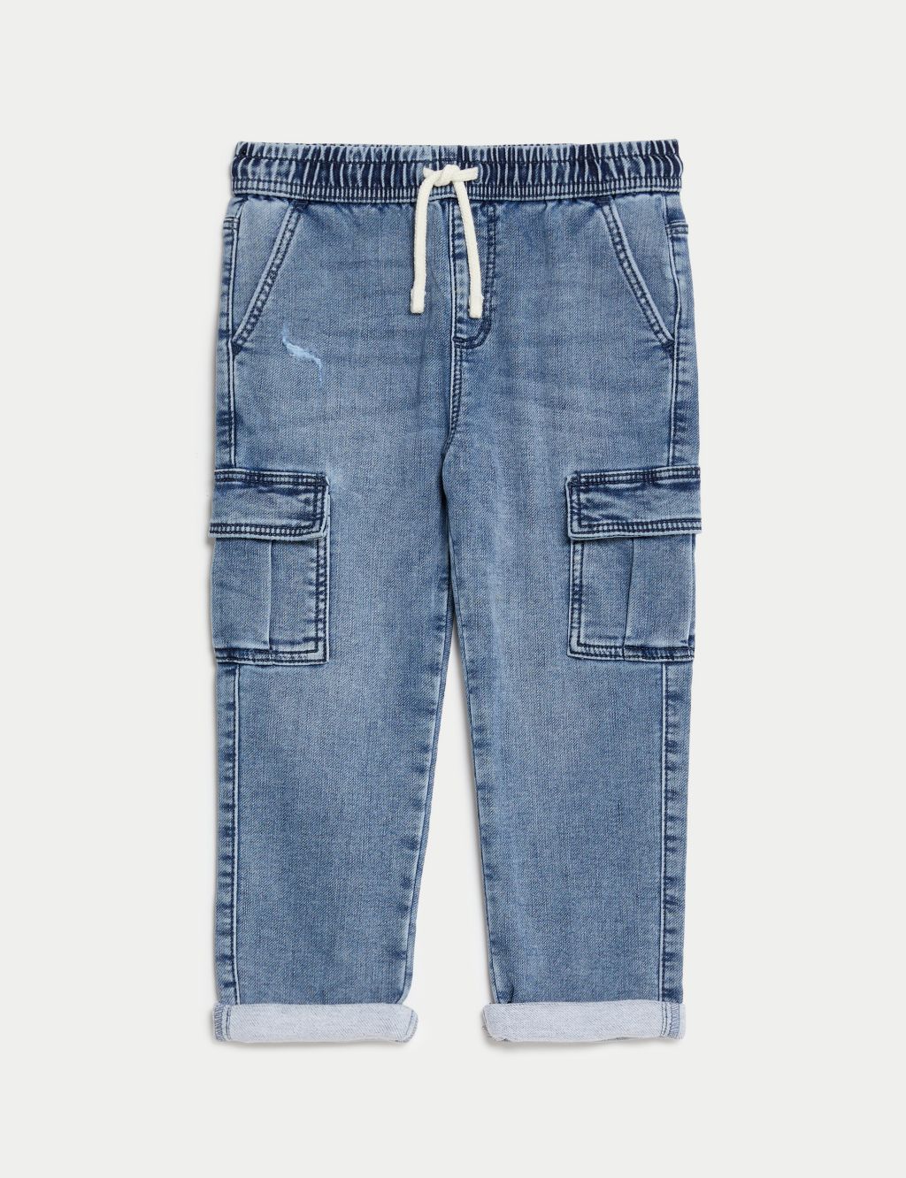 Regular Denim Cargo Jeans (2-8 Yrs) image 2