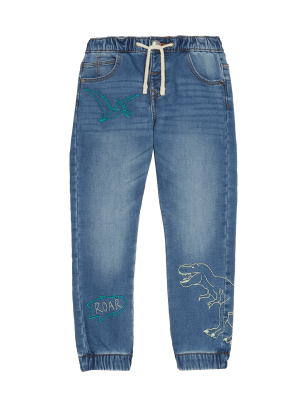 

Boys M&S Collection Cotton Rich Dinosaur Jogger Jeans (2-8 Yrs) - Denim, Denim