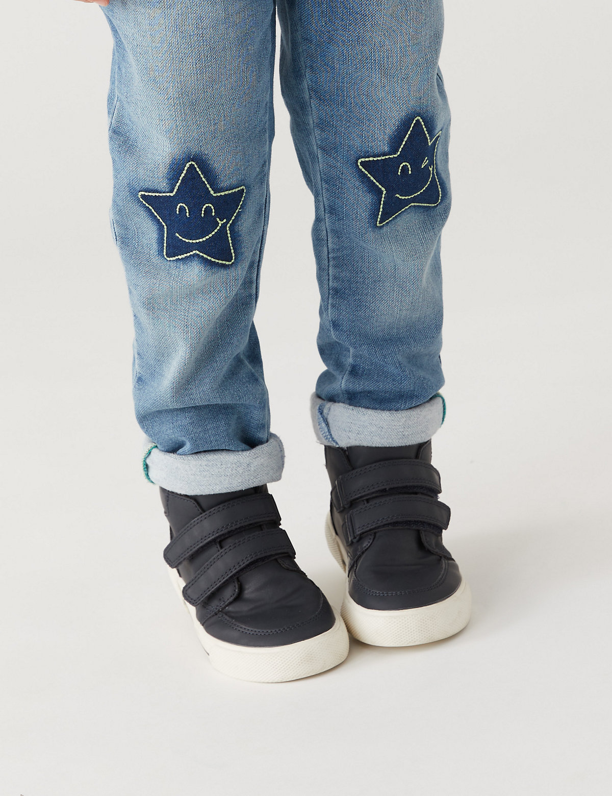 Regular Cotton Rich Star Embroidered Jeans