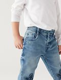 Regular Cotton Rich Star Embroidered Jeans (2-7 Yrs)