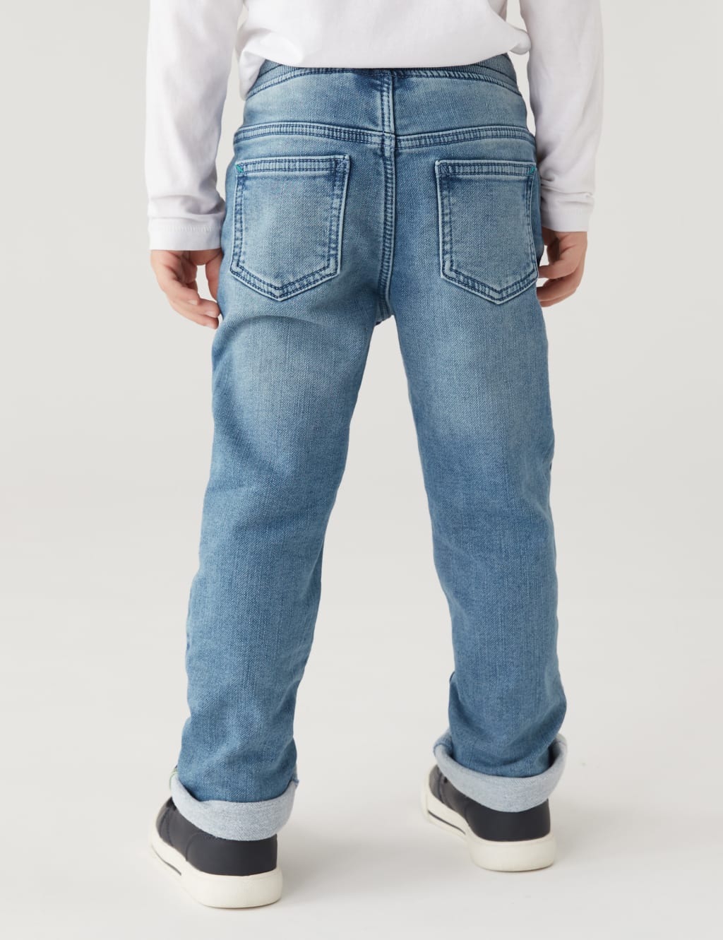 Regular Cotton Rich Star Embroidered Jeans (2-7 Yrs) image 4