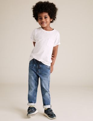 Marks And Spencer Boys M&S Collection Regular Fit Comfort Stretch Jeans (2-7 Yrs) - Blue Denim, Blue Denim